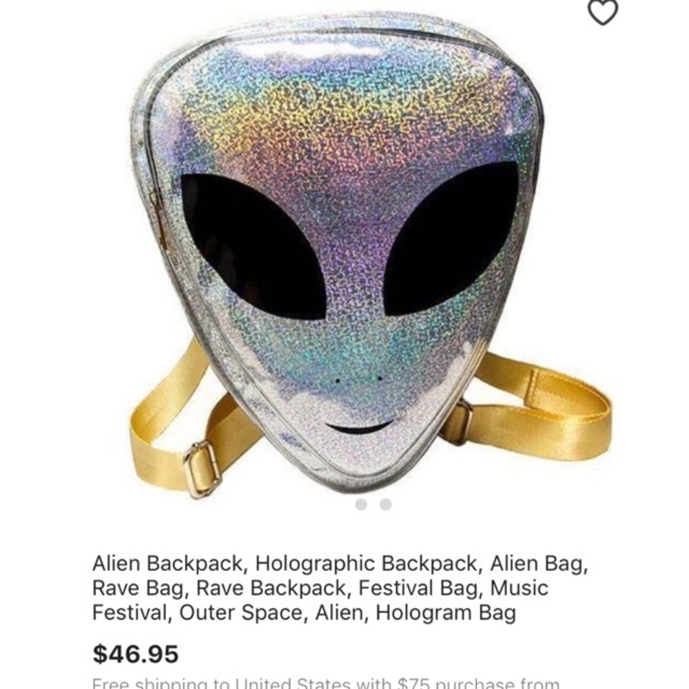 Holographic Alien Backpack